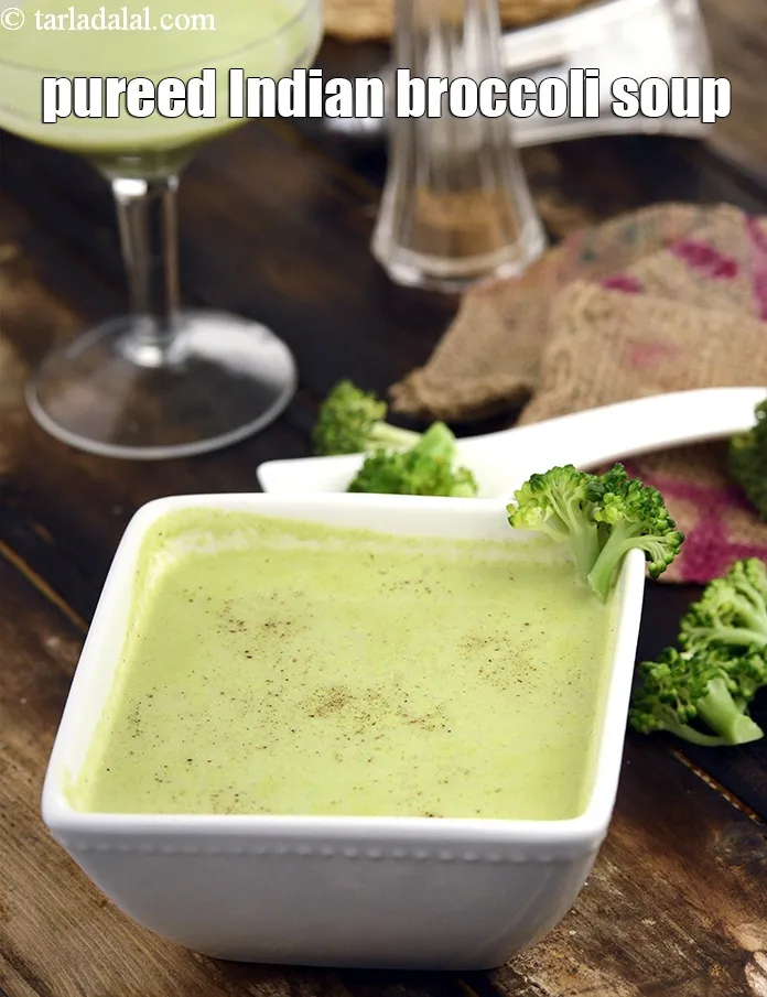 Step 17 – Serve&nbsp;<strong>broccoli onion soup recipe | pureed Indian broccoli soup | calcium rich broccoli soup</strong>&nbsp;hot.