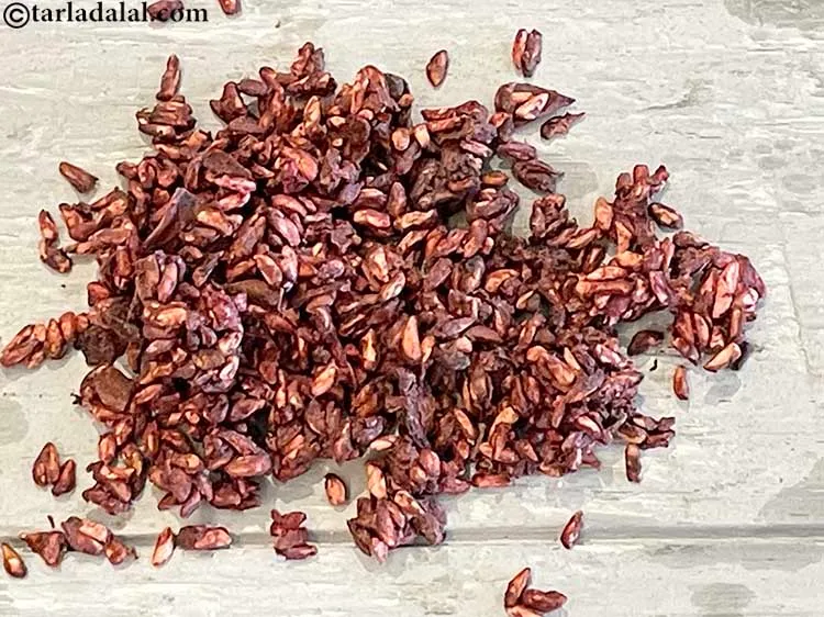 Step 2 – This is what pomegranate seeds look like.