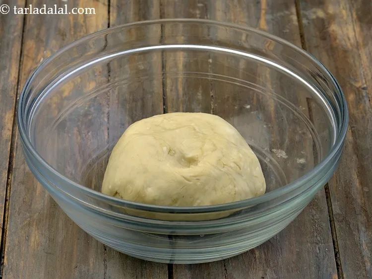 Step 7 – Knead into a semi-soft dough using enough water. Keep aside.