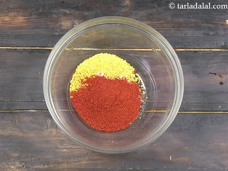 Step 5 – Add chilli powder to it. We have used 1 tbsp. You can adjust as per …