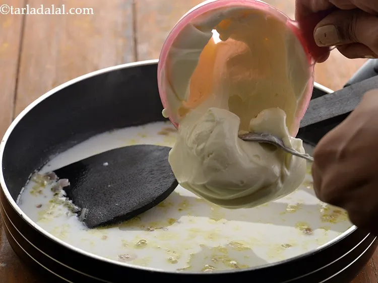 Step 9 – Add cheese spread to the pan.&nbsp;