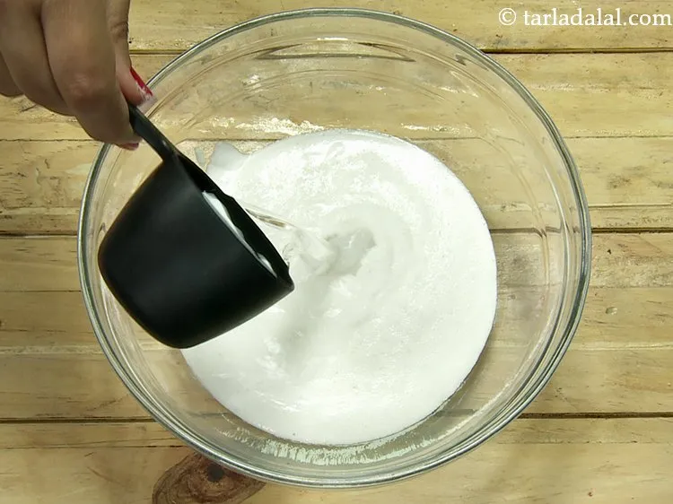 Step 11 – Add salt and approx. 5 tbsp of water.