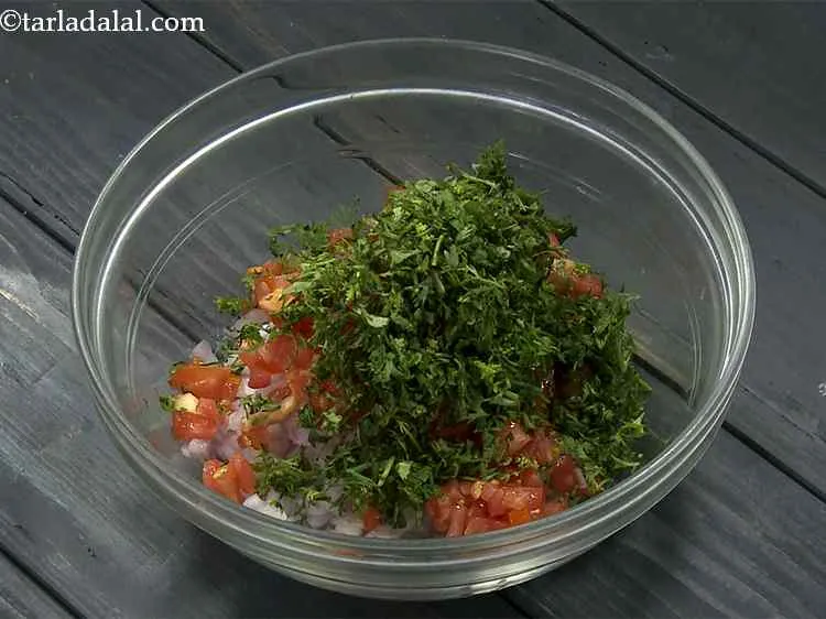 Step 3 – Then add finely chopped coriander. Since we are making a quick and easy sandwich, we …