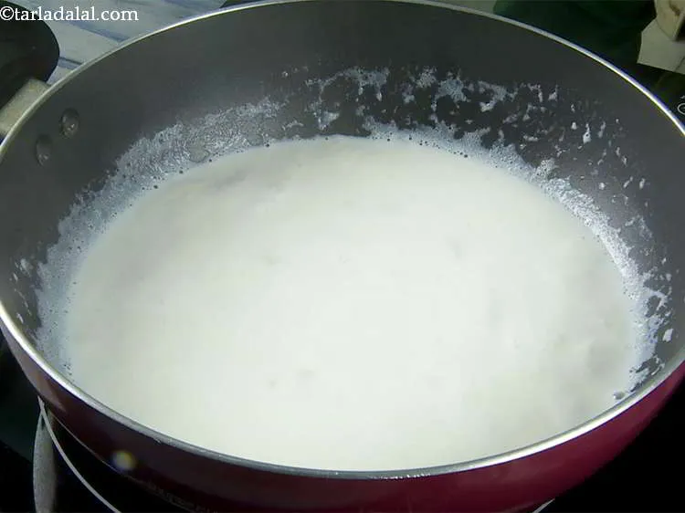 Step 2 – Use a broad non-stick pan to make <strong>Rabdi</strong>, as the milk will evaporate faster in …