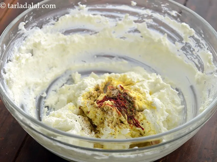 Step 14 – Add saffron-water mixture to enhance the flavor and aroma of matho.