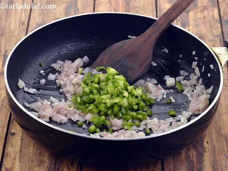 Step 12 – Add the capsicum.