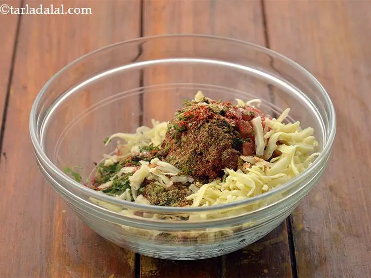 Step 5 – For seasoning, add chilli powder, coriander powder, cumin seeds powder and salt to taste. Adjust …