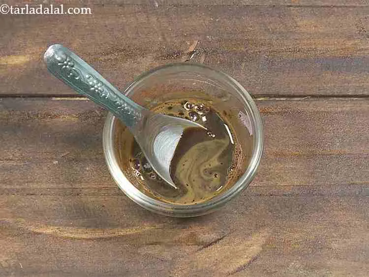 Step 5 – Combine the remaining ? tsp of instant coffee powder and 1 tsp of hot water …