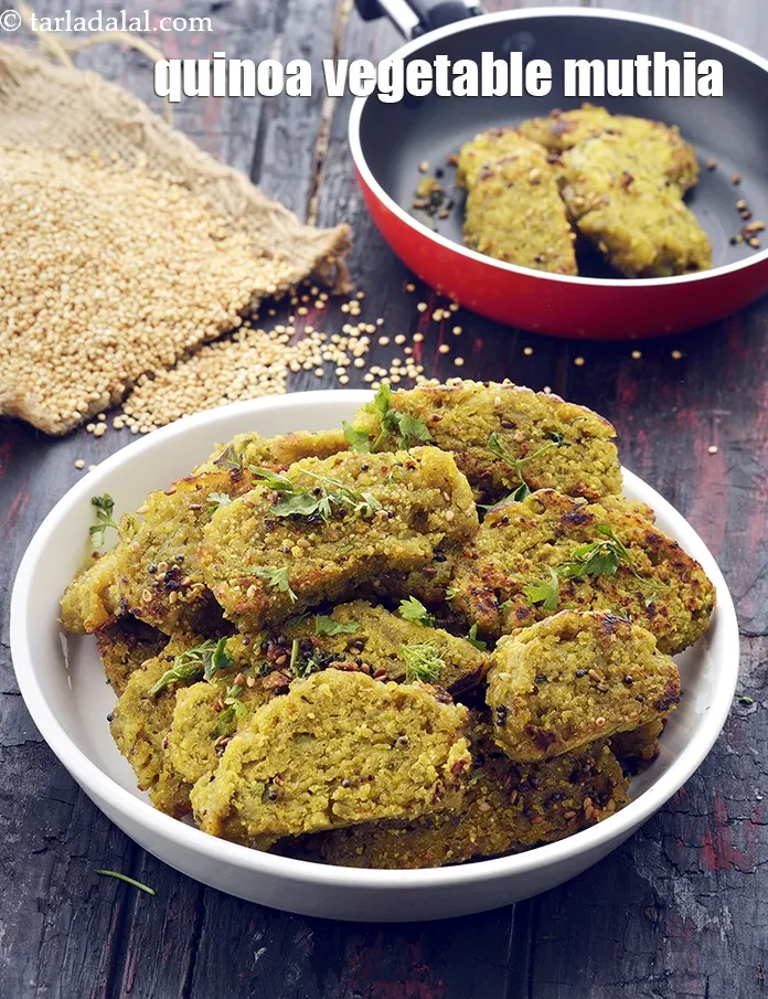 Step 33 – Serve <strong>quinoa muthia recipe | quinoa vegetable muthia | Gujarati muthia with doodhi</strong> immediately with …