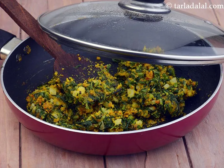 Step 15 – Mix well and cover and cook on a slow flame for 2 minutes, while stirring …