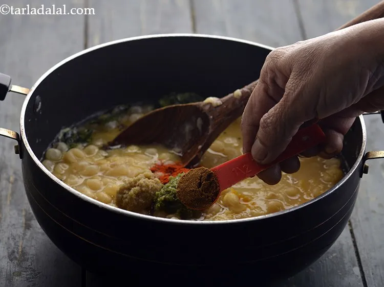 Step 19 – Add the garam masala. We have made use of <a href="https://www.tarladalal.com/Garam-Masala-163r" target="_blank">homemade garam masala</a>.&nbsp;