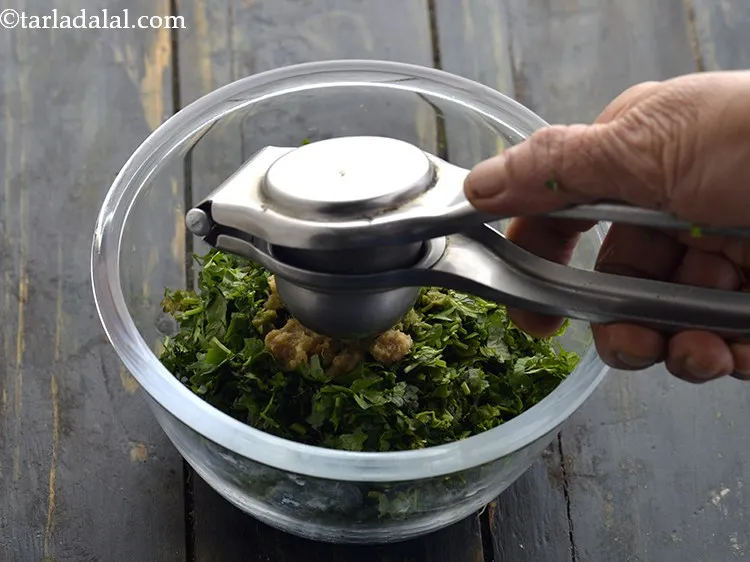 Step 33 – Add the lemon juice. Chaat masala, Amchur powder can be used as substitues.