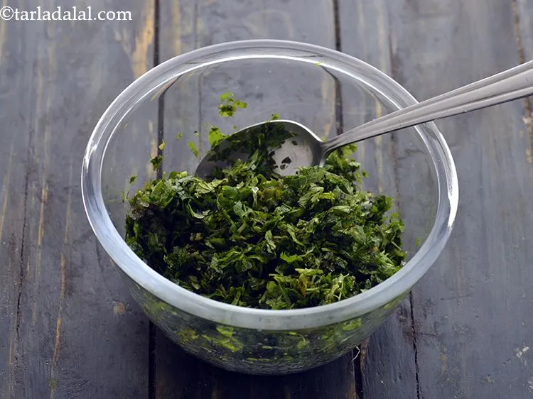 Step 36 – Mix well using hands so that the pastes are evenly distributed. Our stuffing for the …