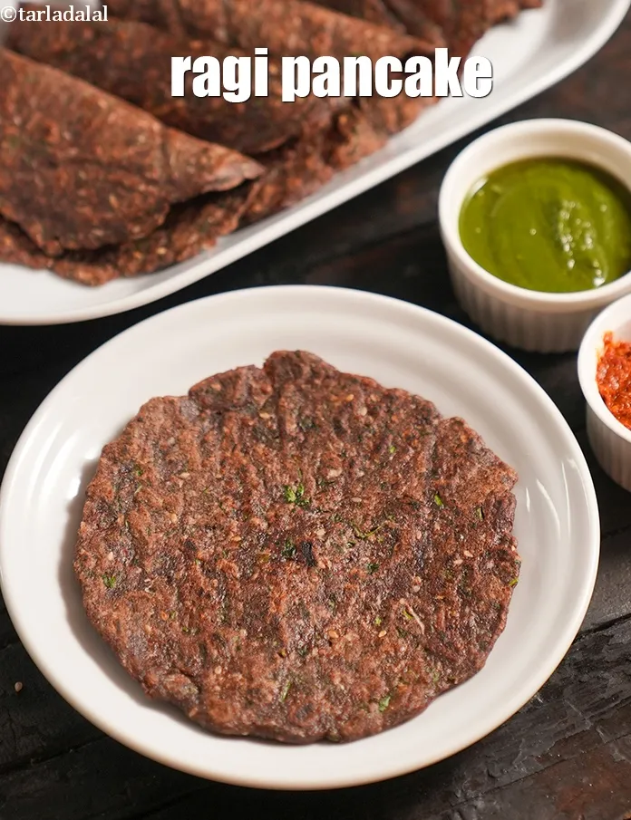Step 24 – Serve <strong>nachni pancake&nbsp;| ragi&nbsp;pancake | healthy red millet pancake | nachni chilla |&nbsp;</strong>hot.