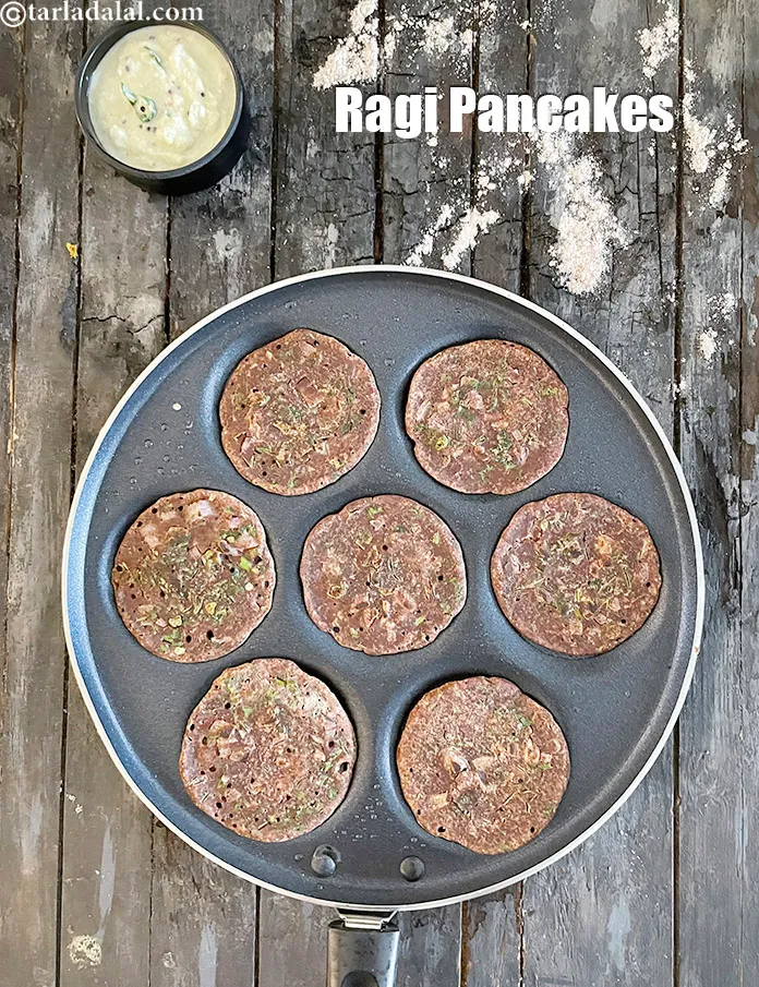 Step 31 – Serve hot&nbsp;<strong>nachni pancake recipe | ragi pancake | healthy nachni uttapam | quick healthy snack&nbsp;</strong>with …