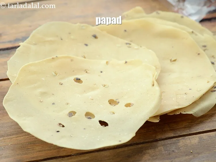 Step 16 – Bikaneri papad can be replaced with any other variety of papad which is locally available.&nbsp;