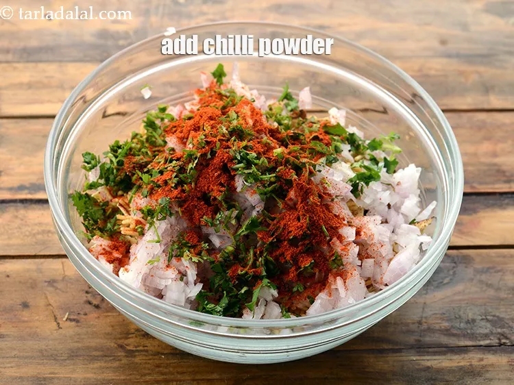 Step 11 – Add 2 tsp&nbsp;<a href="https://www.tarladalal.com/glossary-chilli-powder-red-chilli-powder-339i">chilli powder</a>. You can adjust the spice level as per your preference. …