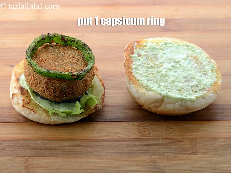 Step 71 – Put 1 capsicum ring.&nbsp;