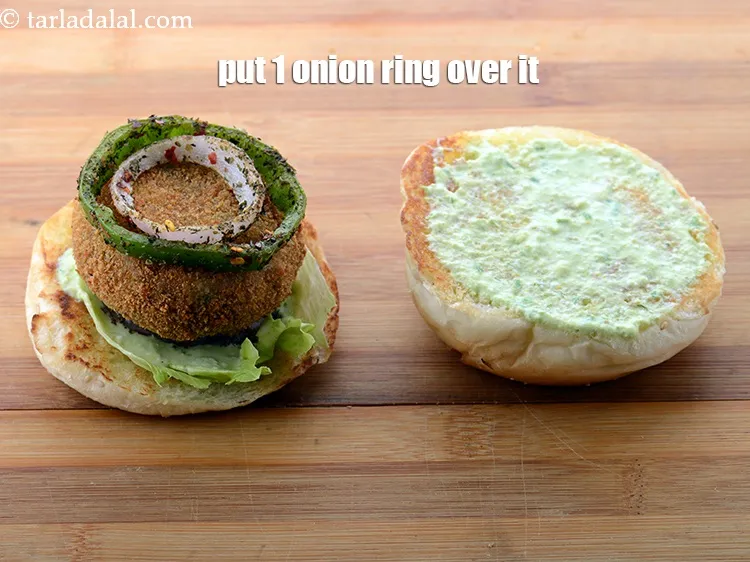 Step 72 – Put 1 onion ring over it.