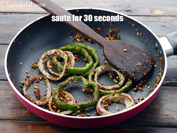 Step 58 – Saut&eacute; on a medium flame for 30 seconds.&nbsp;