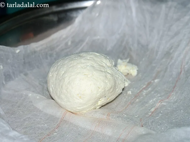 Step 20 – Meanwhile, squeeze the muslin cloth to drain any more water remaining. Do not hang the …