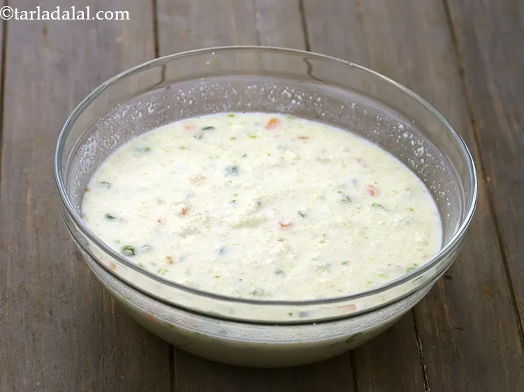 Step 13 – Mix well to make a smooth lump-free batter.