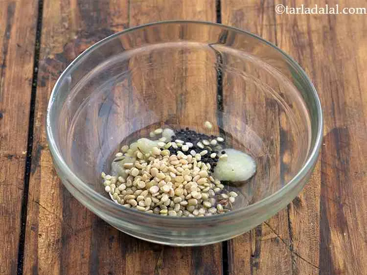 Step 11 – Also the urad dal. You can use chana dal instead if you wish.