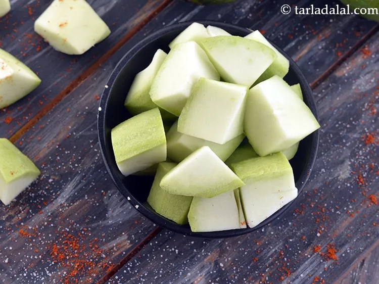 Step 5 – Cut it into medium sized cubes and keep aside.&nbsp;