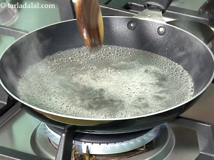 Step 8 – Cook on a medium flame for 2 to 3 minutes or till the sugar dissolves …