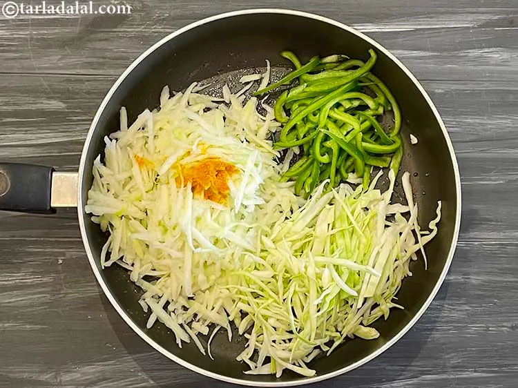 Step 14 – Add the haldi ( turmeric powder).