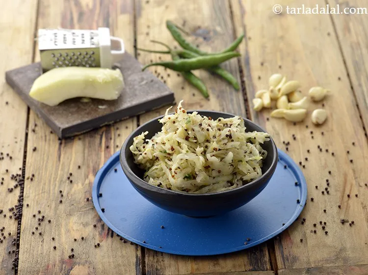 Step 14 – Serve <strong>raw papaya pickle |&nbsp;instant raw papaya pickle&nbsp;|&nbsp;healthy raw papaya relish &ndash; oil free pickle&nbsp;|&nbsp;green …