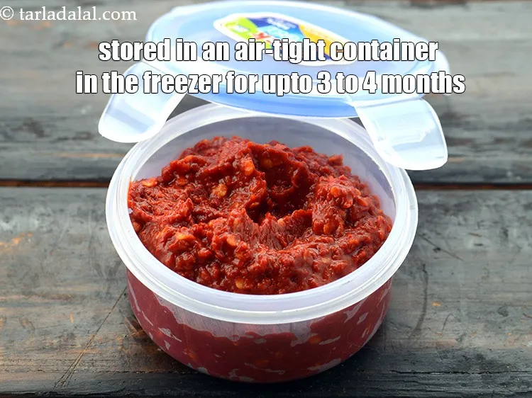 Step 17 – This paste can be stored in an air-tight container in the freezer for upto 3 …