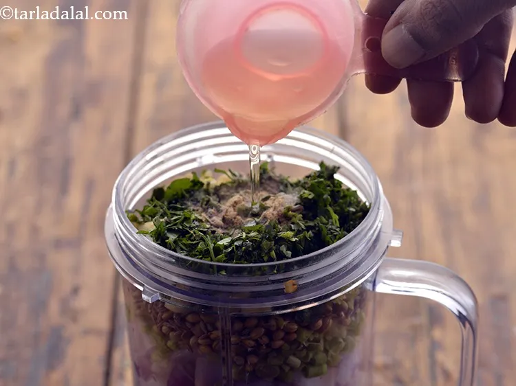 Step 14 – Pour approx. &frac14; cup of water. We have used the remaining water from the soaked …