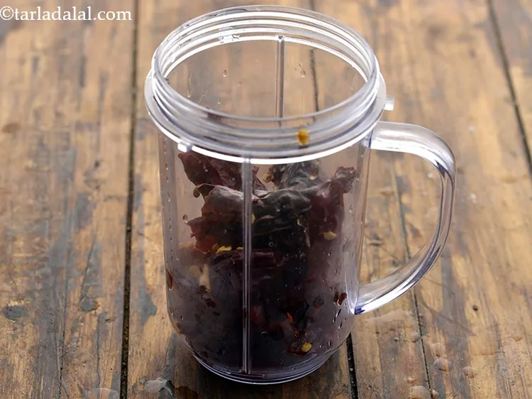 Step 5 – Transfer to a mixer jar. .