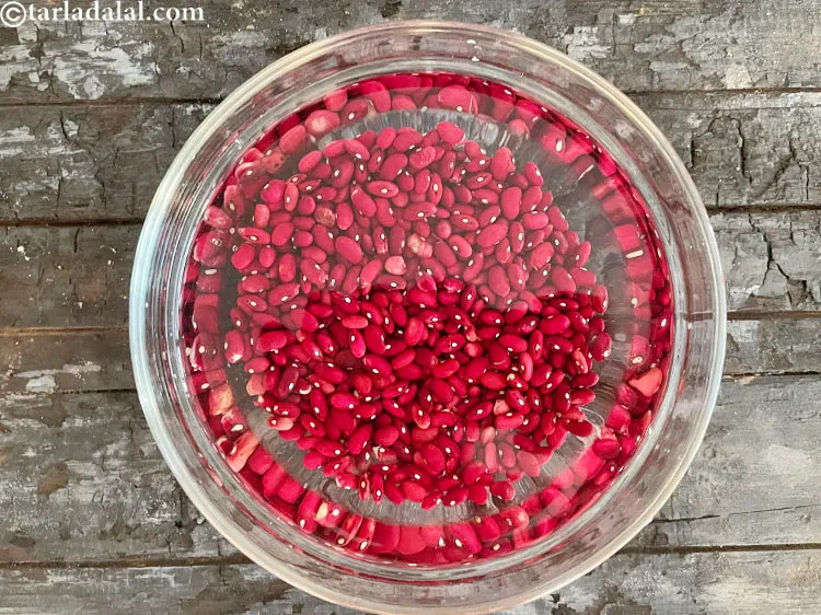 Step 19 – Rinse the rajma, kidney beans in water 2 to 3 times.&nbsp;It is better to change …