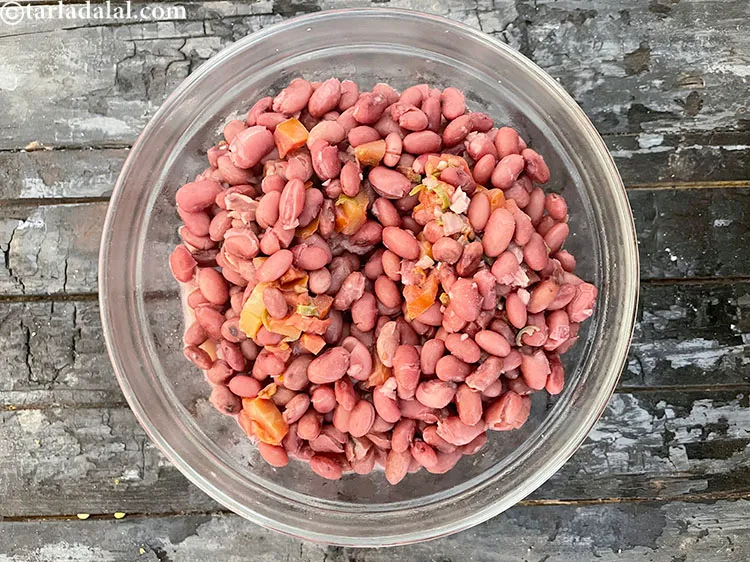 Step 93 – The rajma should be cooked till done, but it should not turn mushy.&nbsp;