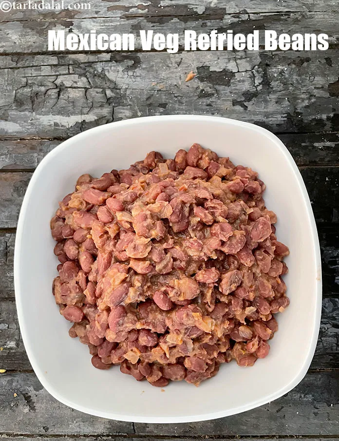 Step 86 – Use&nbsp;<strong>refried beans | Mexican veg refried beans | Indian style healthy Mexican refried kidney beans …
