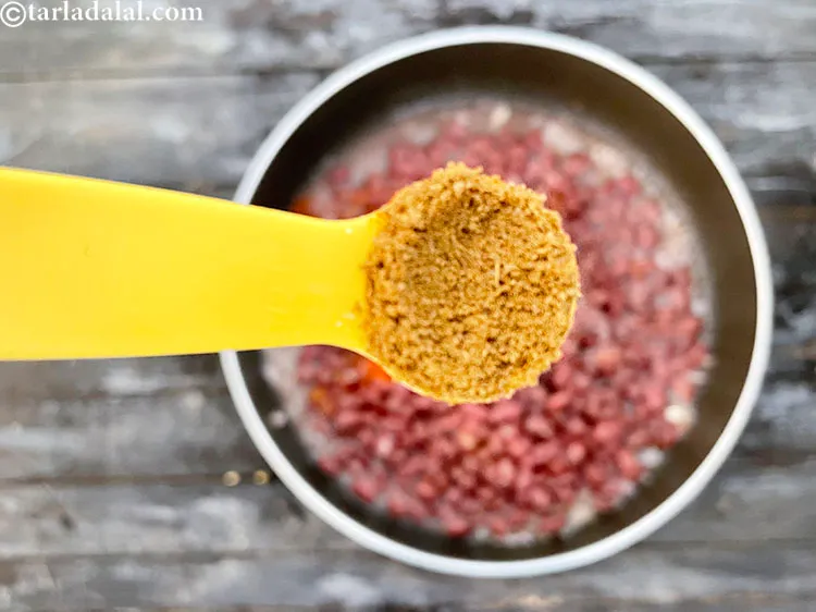 Step 24 – Add&nbsp;<meta charset="UTF-8" />1/2 tsp&nbsp;<a href="glossary-cumin-seeds-powder-jeera-powder-zeera-powder-382i">roasted cumin seeds (jeera) powder</a>.