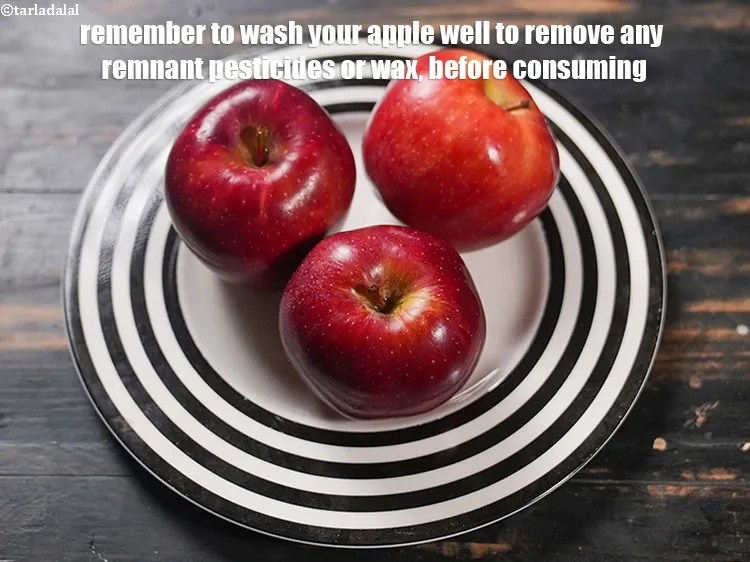 Step 7 – <strong>Remember to wash your apple well to remove any remnant pesticides or wax, before consuming.&nbsp;</strong>Wash …
