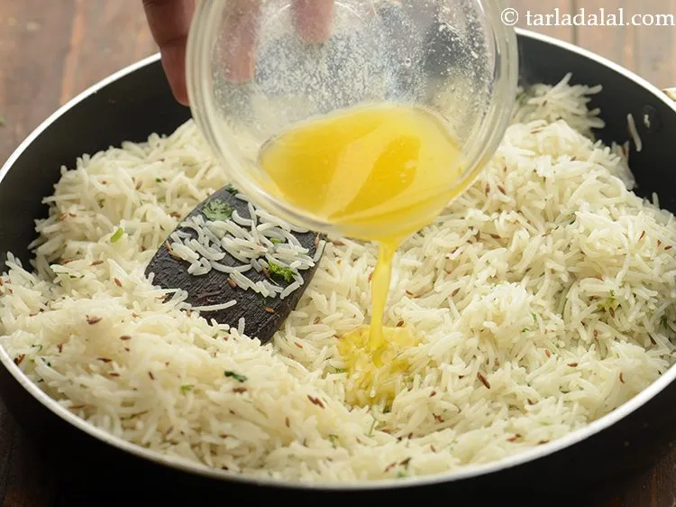 Step 31 – Addition of melted butter in the end is a must to get the perfect yellow …