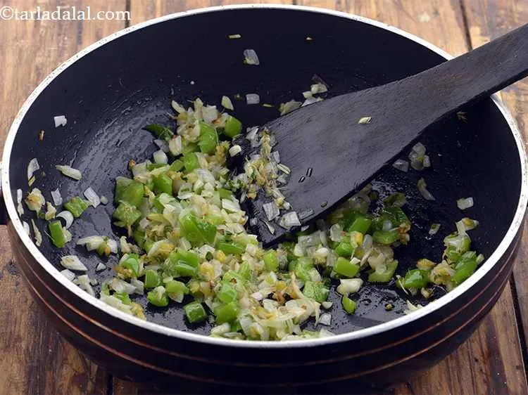 Step 21 – Saut&eacute; these on a high flame for 1 minute only.