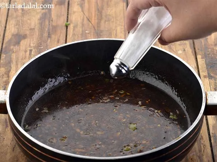 Step 25 – Add the salt and pepper at this point.