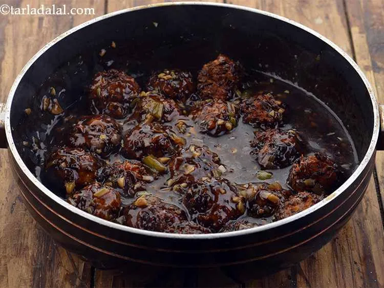 Step 27 – Just before serving, put the vegetable balls in the gravy and bring the gravy to …