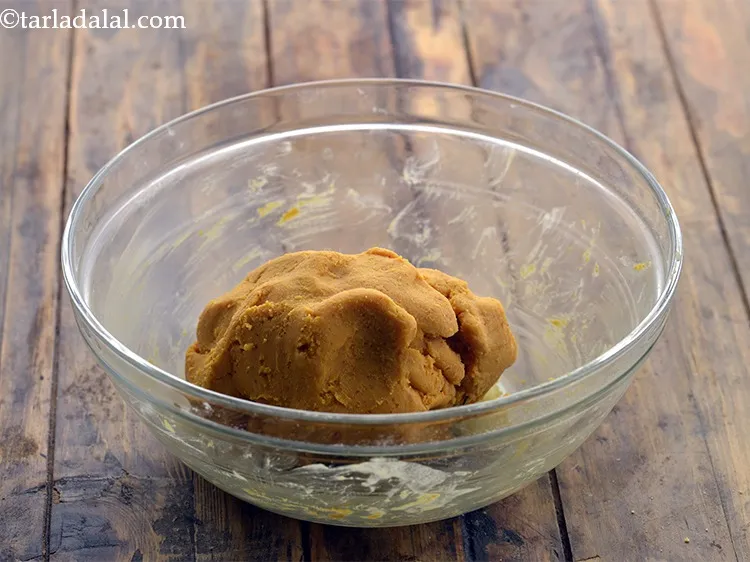 Step 9 – Gradually, add water to form a dough. Knead into a soft dough. Taste for salt …