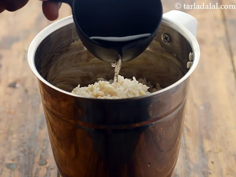 Step 8 – Add approx. &frac12; cup of water.