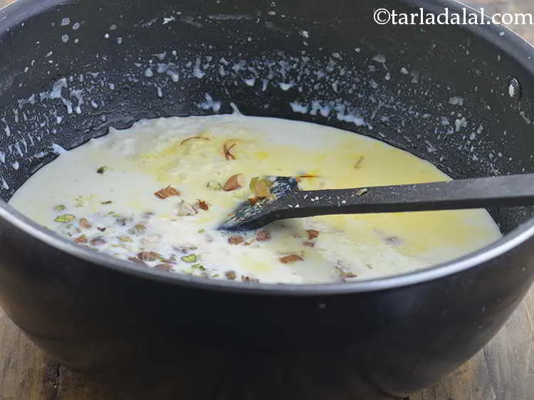 Step 15 – Add the chopped dry-fruits. You can add any nuts of your choice, if you like …