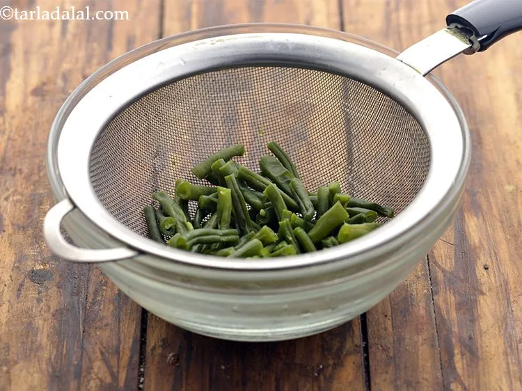 Step 10 – Drain using a strainer. Keep aside.