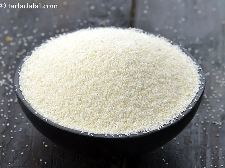 Step 19 – Add 5 tbsp&nbsp;<a href="https://www.tarladalal.com/glossary-semolina-sooji-rava-rawa-603i">semolina (rava / sooji)</a>.&nbsp;