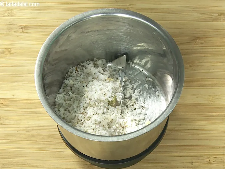 Step 2 – In a mixer put&nbsp;2 tbsp&nbsp;<a href="https://tarladalal.com/glossary-grated-coconut-852i">grated fresh coconut</a>.
