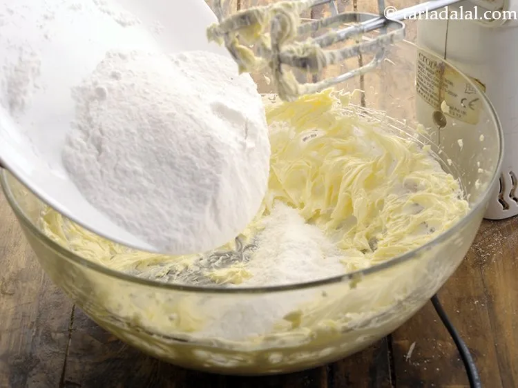 Step 3 – Beating of the butter with an electric beater and then adding the sugar is important …